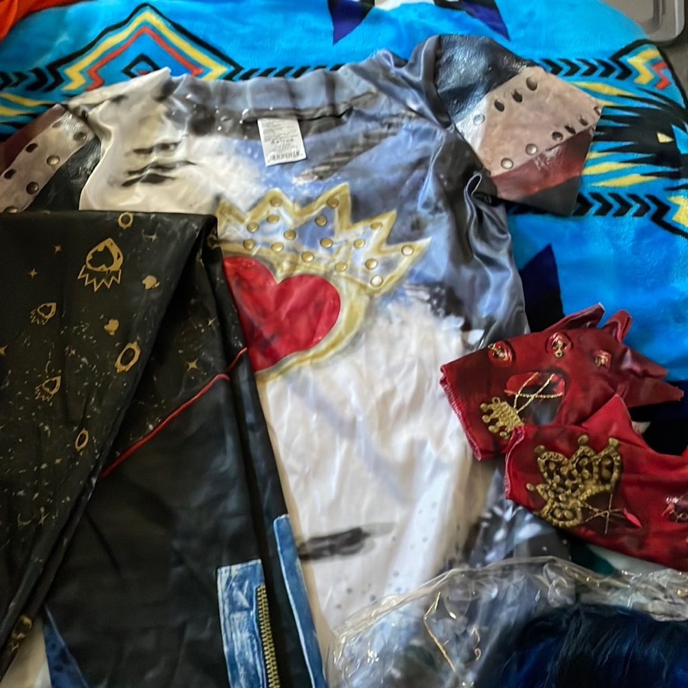 Evie Disney Descendants Kids Halloween Costume with Heart and Crown Design